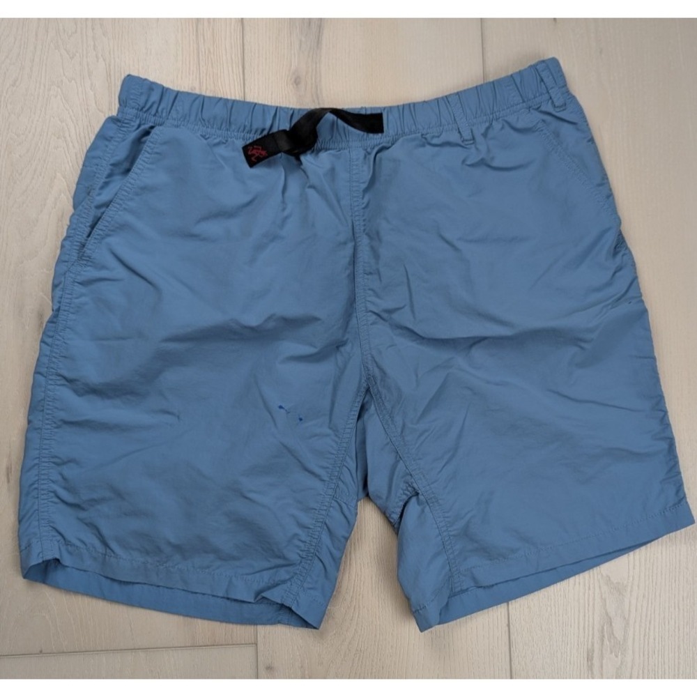 Gramicci Shorts Mens M Packable Blue Lightweight Belted Climbing Outdoors Hiking